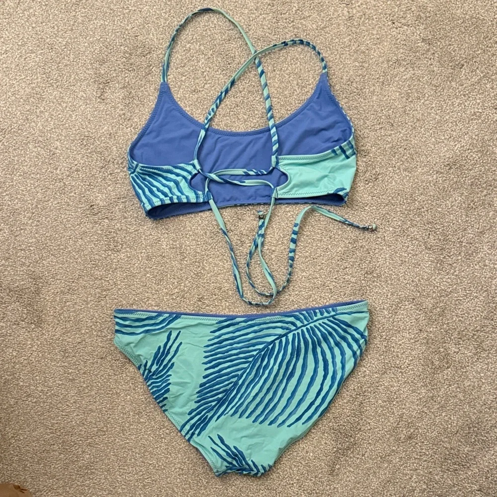 Vineyard Vines Blue and Green Striped Bikini Set - Picture 2 of 2
